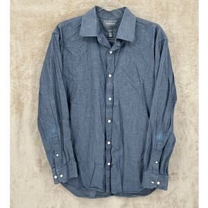 Bonobos Shirt Mens‎ 16.5 35 Blue Italian Shirting Button Up Long Sleeves Cotton
